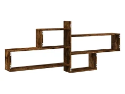 vidaxl Prateleira parede 167,5x18x68 cm deriv. madeira carvalho fumado^ Prateleira