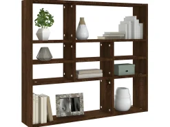 Prateleira parede 90x16x78 derivados madeira carvalho PT362569^ Prateleira