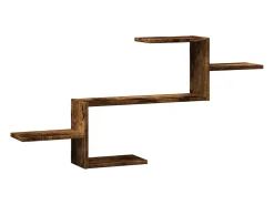 Outlet vidaxl Prateleira parede 104x15x49cm derivados madeira carvalho fumado Castanho
