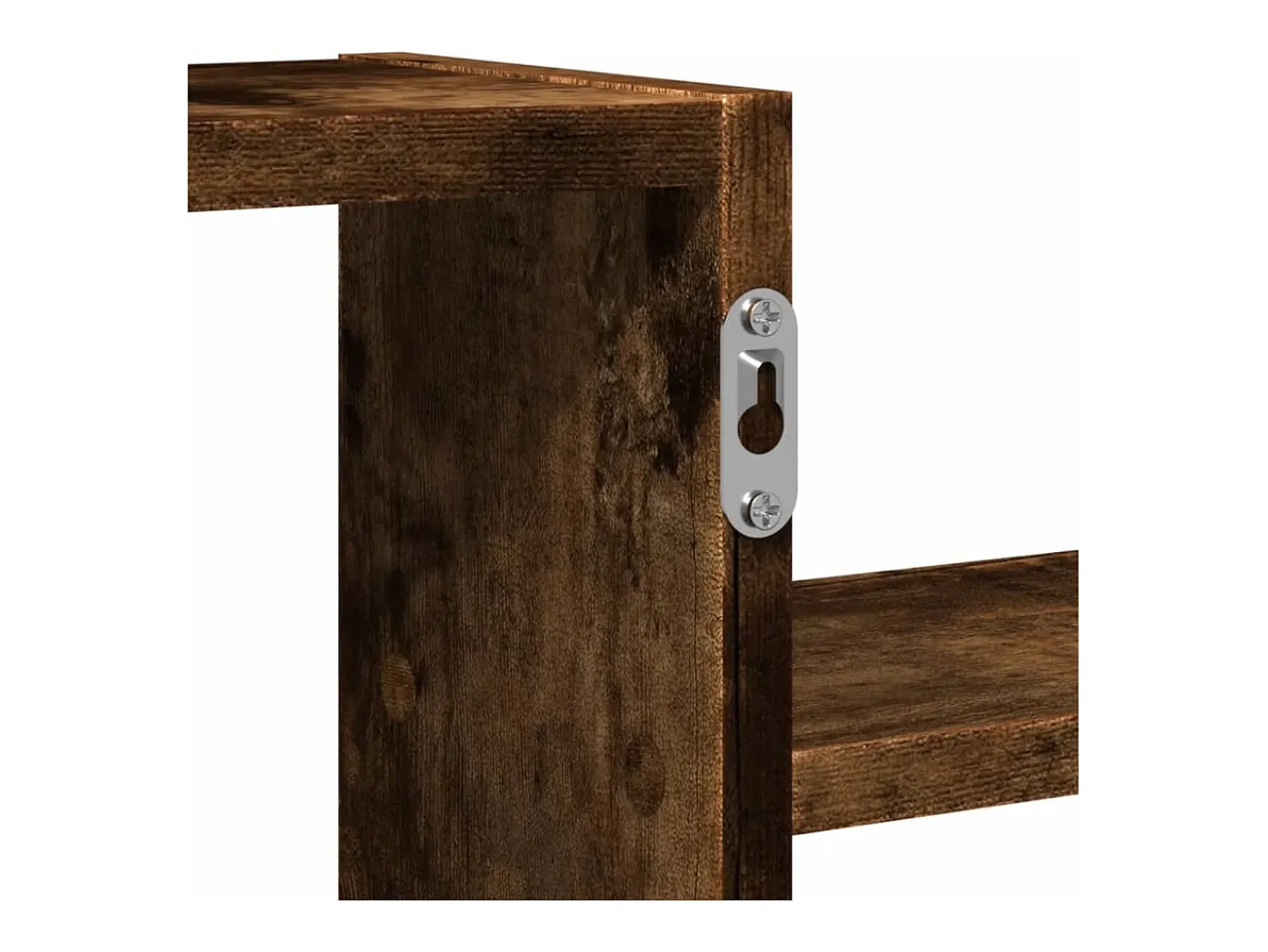 Outlet vidaxl Prateleira parede 104x15x49cm derivados madeira carvalho fumado Castanho