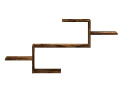 Outlet vidaxl Prateleira parede 104x15x49cm derivados madeira carvalho fumado Castanho