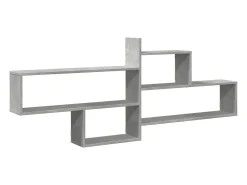 vidaxl Prateleira parede 167,5x18x68cm deriv. madeira cimento^ Prateleira