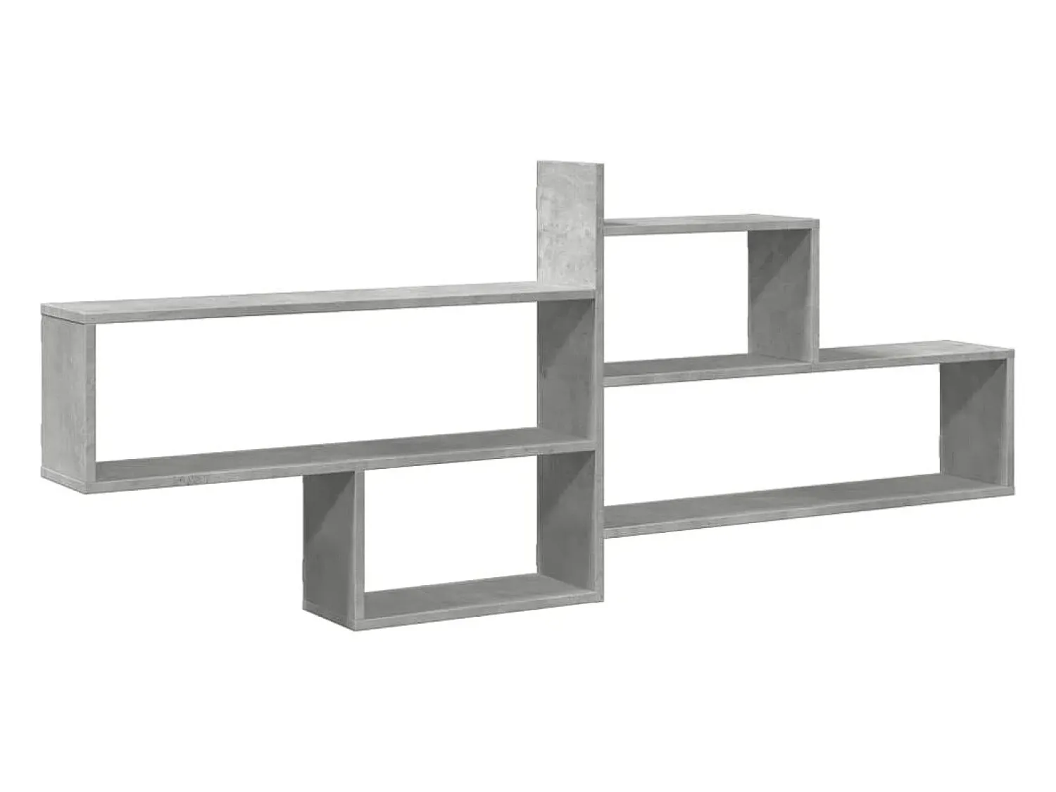 vidaxl Prateleira parede 167,5x18x68cm deriv. madeira cimento^ Prateleira