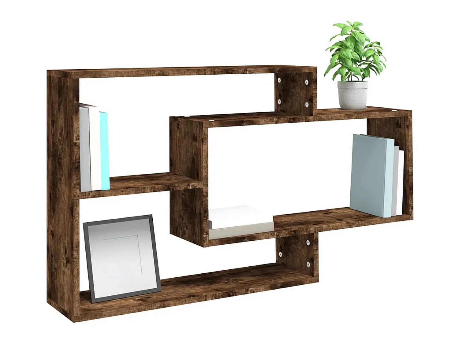 Online Prateleira parede 104x20x58,5cm derivados de madeira cor fumado PT128264 Castanho