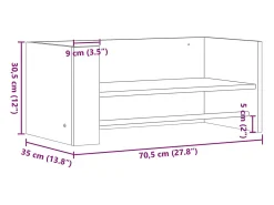 vidaxl Prateleira parede 70,5x35x30,5cm deriv. madeira carvalho sonoma^ Prateleira