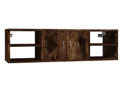 Clearance Prateleira parede 102x30x29cm derivados madeira carvalho fumado PT569624 Castanho