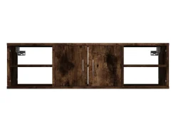 Clearance Prateleira parede 102x30x29cm derivados madeira carvalho fumado PT569624 Castanho