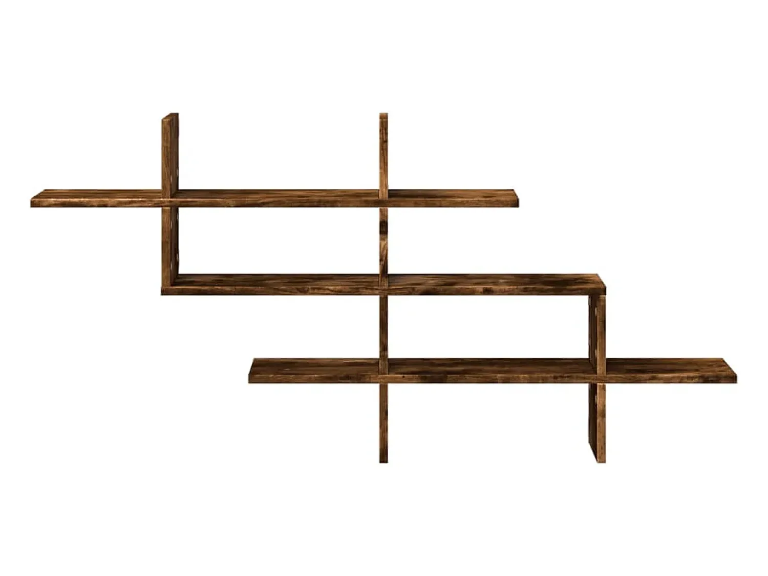 vidaxl Prateleira parede 124,5x18x60,5cm deriv.madeira carvalho fumado^ Prateleira