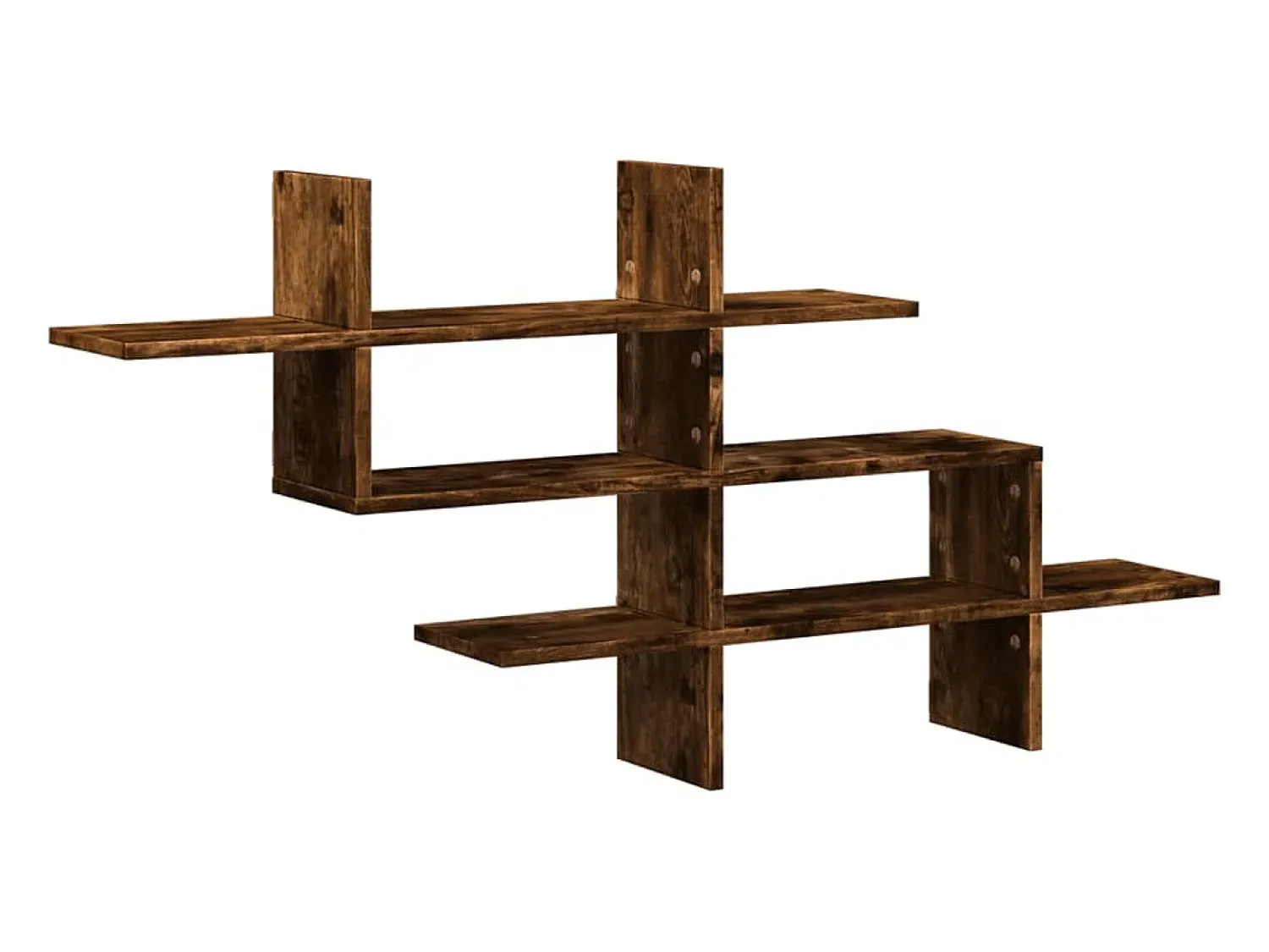 vidaxl Prateleira parede 124,5x18x60,5cm deriv.madeira carvalho fumado^ Prateleira