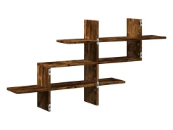 vidaxl Prateleira parede 124,5x18x60,5cm deriv.madeira carvalho fumado^ Prateleira