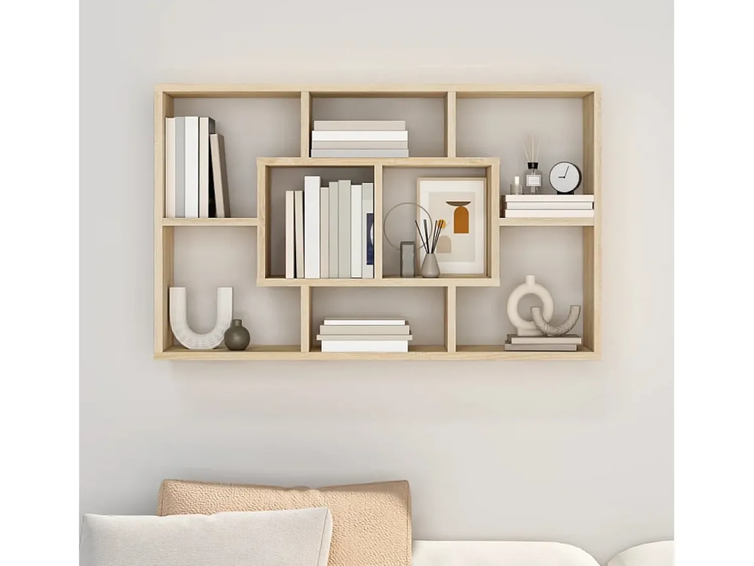Online Prateleira parede 85x16x52,5cm madeira Sonoma Oak PT844566 Castanho