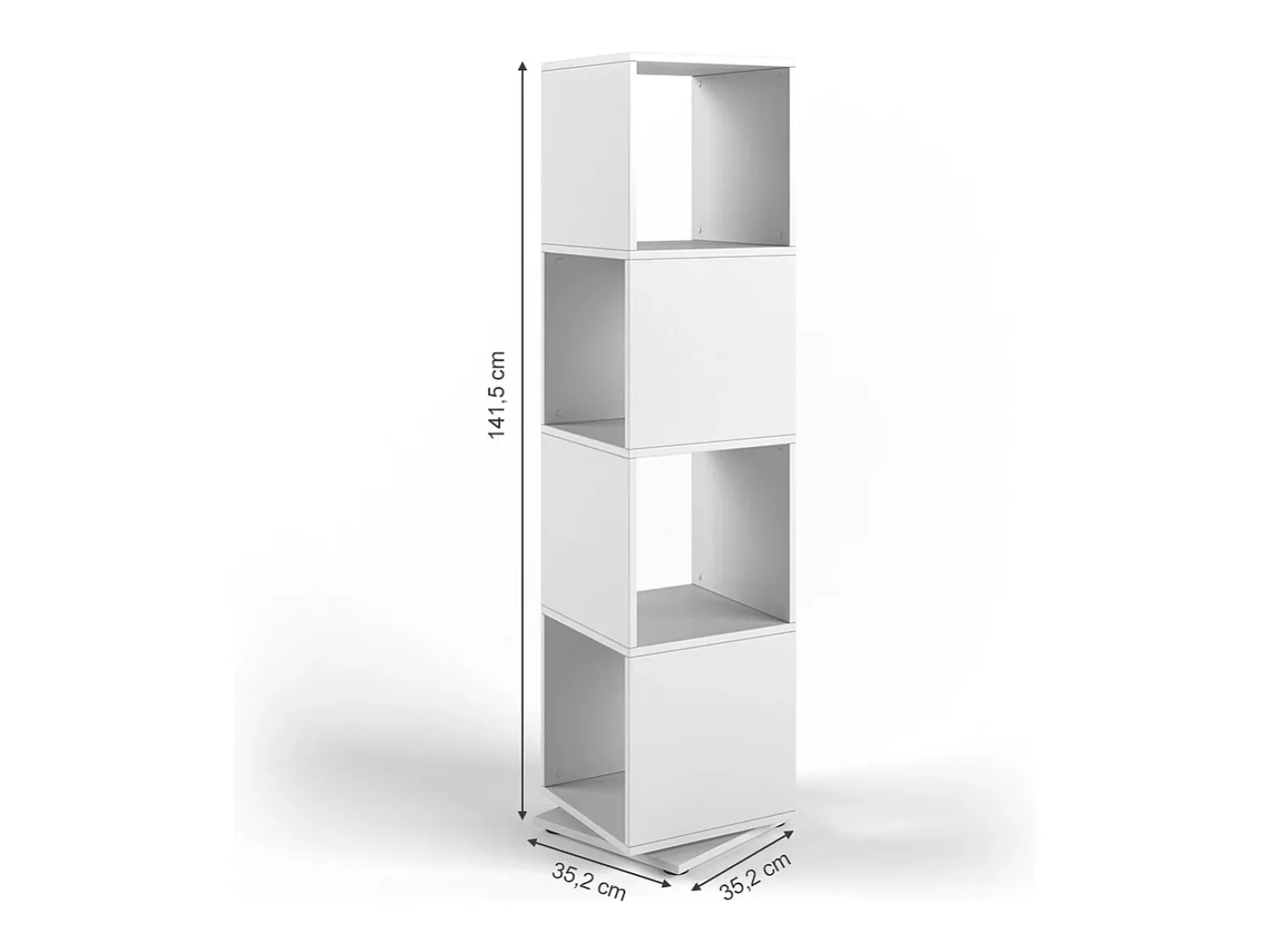 Discount Vicco Prateleira rotativa 35.2x35.2x144.2 Branco