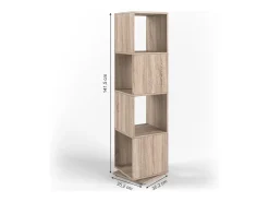 Prateleira*Vicco Prateleira rotativa sonoma 35.2x35.2x144.2 Natural claro