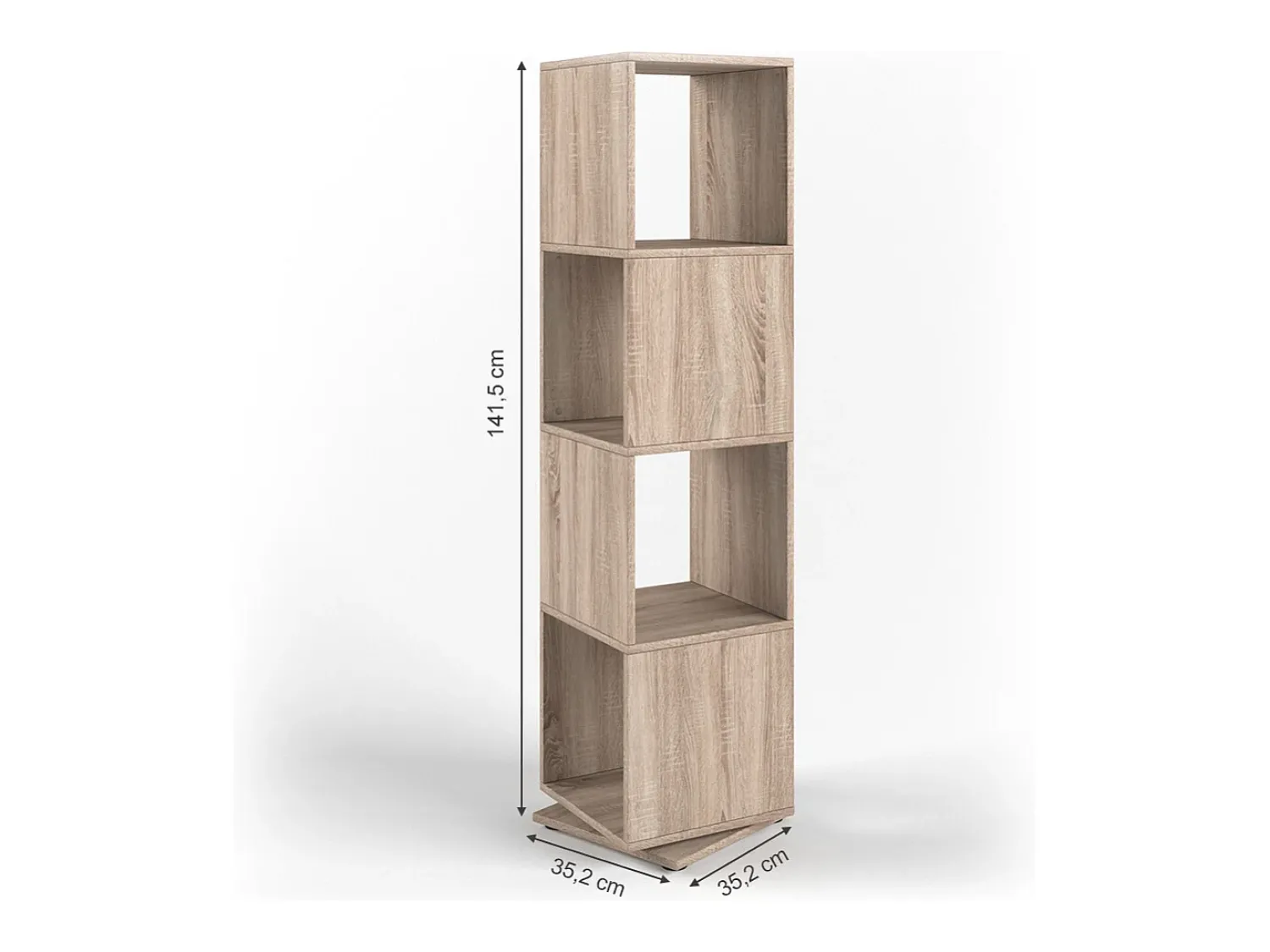 Prateleira*Vicco Prateleira rotativa sonoma 35.2x35.2x144.2 Natural claro