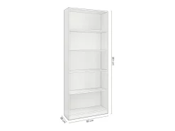 Prateleira|duehome Prateleira Sasha Blanco Artik (Blanco Mate) Cinzento