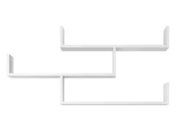 Hot Prateleira suspensa de três níveis, prateleira de parede moderna para sala, 119 cm mate Branco