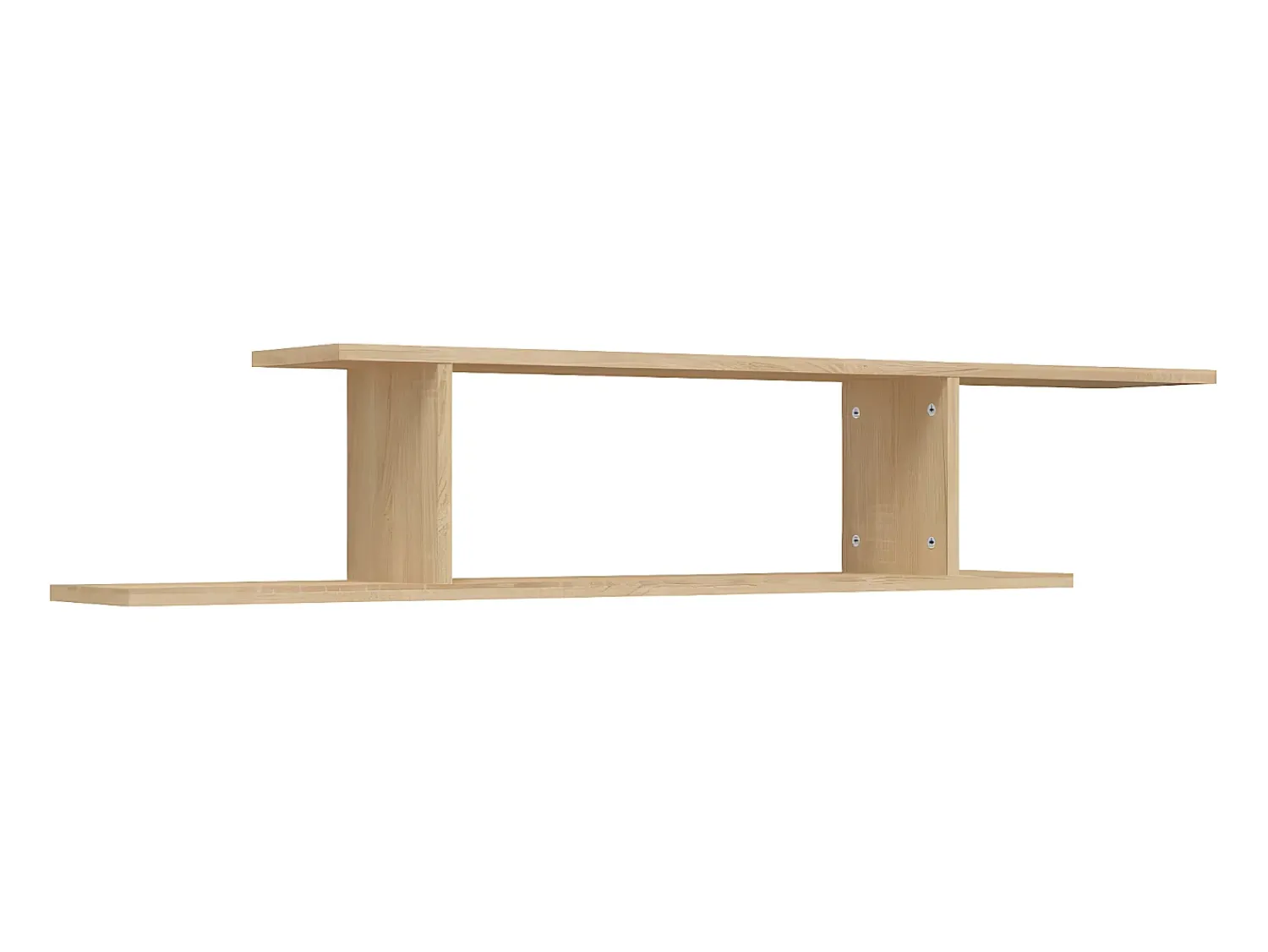 Prateleira TV parede 125x18x23cm derivado madeira carvalho fum. PT468893^ Prateleira