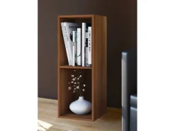 Móvel De Arrumação|VCM Prateleira Wood CD DVD | Armazenamento | Dimensões A. 72 x L. 34 x P. 30 cm | Prateleira de Decoração | Estante Mendas 2 Bandejas (Núcleo de Noz) Multicor
