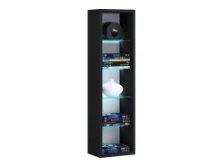Móvel De Arrumação*VCM Prateleira Wood CD DVD | Estante | Armazenamento | Dimensões A. 77 x L. 21 x P. 14 cm | Stand Shelf - Rasato L (Preto) Multicor