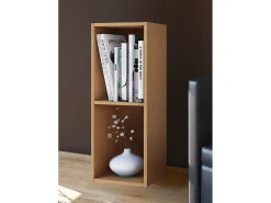 Discount VCM Prateleira Wood CD DVD | Armazenamento | Dimensões A. 72 x L. 34 x P. 30 cm | Prateleira de Decoração | Estante Mendas 2 compartimentos (Beech) Multicor