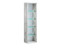 Móvel De Arrumação*VCM Prateleira Wood CD DVD | Estante | Armazenamento | Dimensões A. 77 x L. 21 x P. 14 cm | Prateleira de Suporte - Rasato L (Óptica de Concreto) Multicor