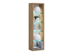 New VCM Prateleira Wood CD DVD | Estante | Armazenamento | Dimensões A. 77 x L. 21 x P. 14 cm | Stand Shelf - Rasato L (Honey Oak) Multicor
