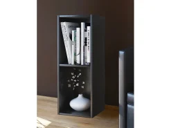 Móvel De Arrumação|VCM Prateleira Wood CD DVD | Armazenamento | Dimensões A. 72 x L. 34 x P. 30 cm | Prateleira de Decoração | Estante Mendas 2 Compartimentos (Preto) Multicor