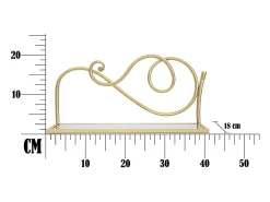 New Prateleira VKH226, Ouro, 41,5x18x20,5 cm, Kendra Home Dourado