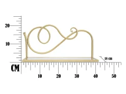 New Prateleira VKH226, Ouro, 41,5x18x20,5 cm, Kendra Home Dourado