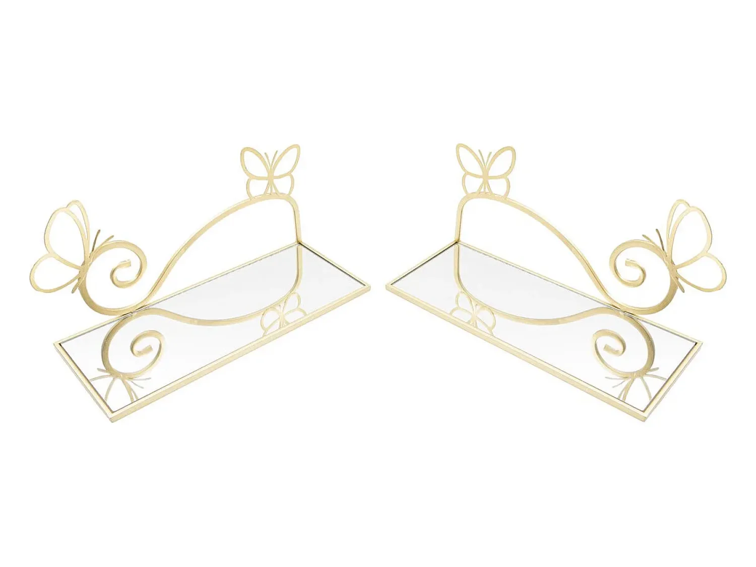 Prateleira VKH225, Ouro, 41,5x18x21 cm, Kendra Home^ Prateleira