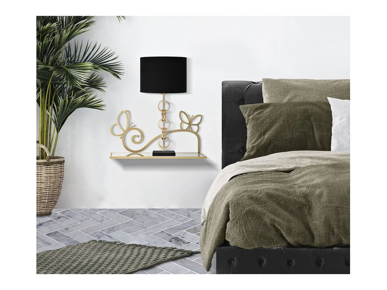 Prateleira VKH225, Ouro, 41,5x18x21 cm, Kendra Home^ Prateleira