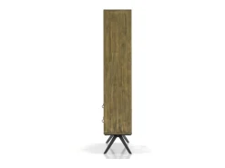 Biblioteca| Prateleira 90x180x35 cm castanha massa masl02 Cinzento / Castanho