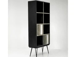 Prateleira 90x195x35 cm Preto adesso adesl02^ Biblioteca