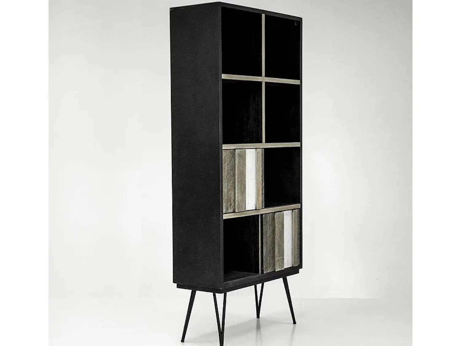 Prateleira 90x195x35 cm Preto adesso adesl02^ Biblioteca