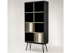 Prateleira 90x195x35 cm Preto adesso adesl02^ Biblioteca