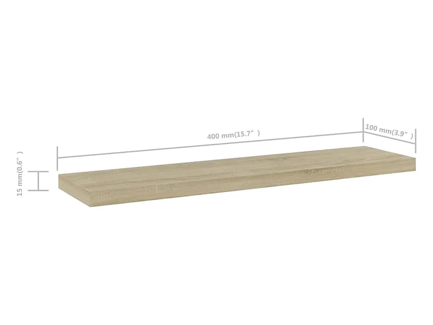 Prateleira|vidaxl Prateleiras 4 pcs 40x10x1,5cm derivados madeira carvalho sonoma Castanho