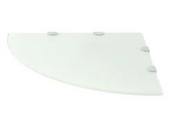 Prateleiras canto 2 pcs suportes cromados 45x45cm vidro PT250759^ Prateleira
