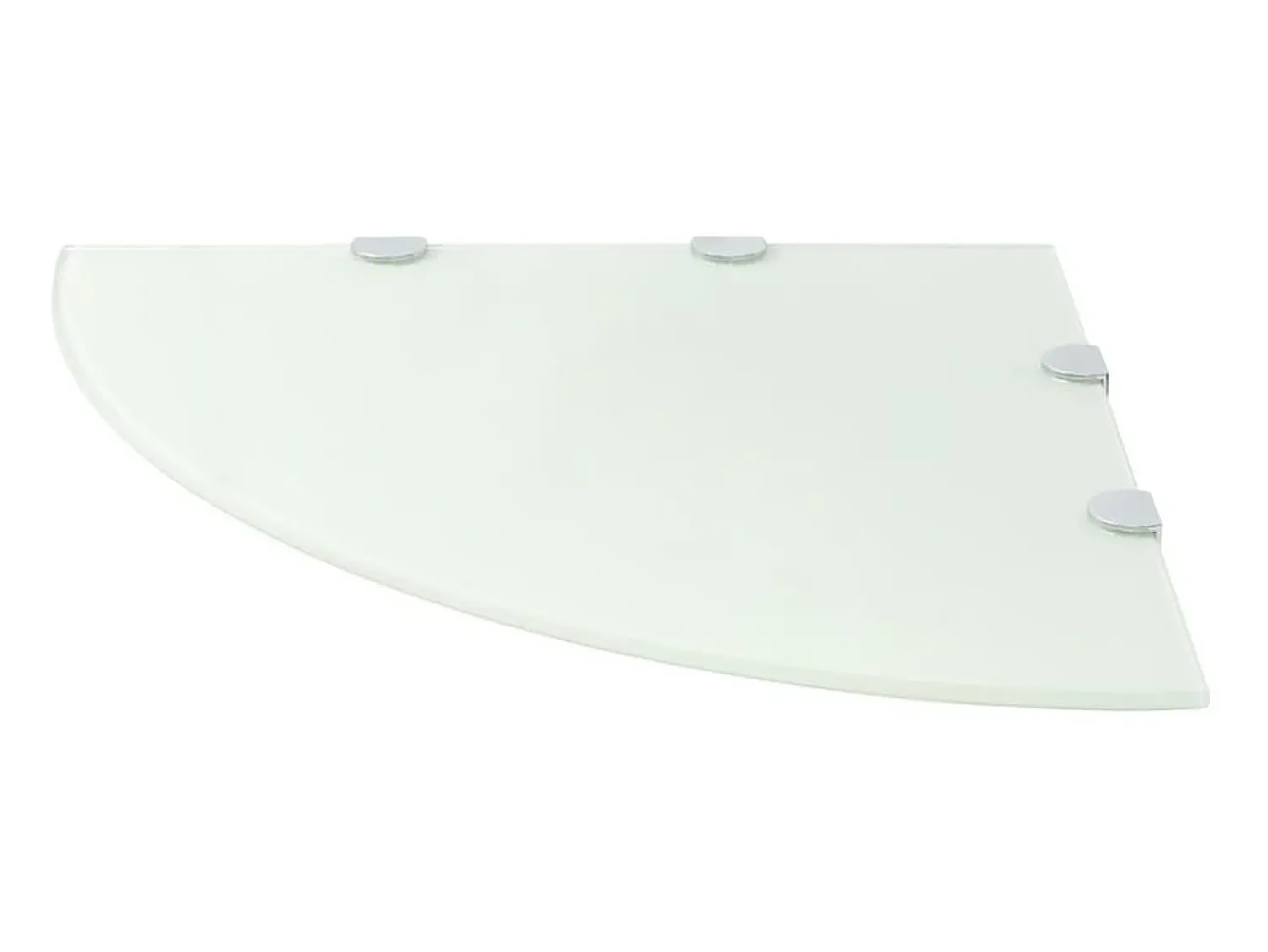 Prateleiras canto 2 pcs suportes cromados 45x45cm vidro PT250759^ Prateleira