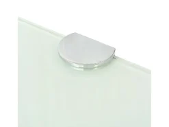Prateleiras canto 2 pcs suportes cromados 45x45cm vidro PT250759^ Prateleira