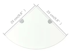 Prateleira|vidaxl Prateleiras canto 2 pcs suportes cromados 25x25cm vidro transp. Transparente