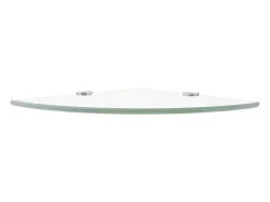 Prateleira|vidaxl Prateleiras canto 2 pcs suportes cromados 25x25cm vidro transp. Transparente