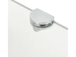 Clearance Prateleiras canto 2 pcs suportes cromados 45x45cm vidro transp. PT205733 Transparente