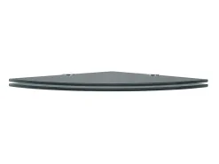 Prateleira| Prateleiras canto 2 pcs suportes cromados 35x35cm vidro PT105545 Preto