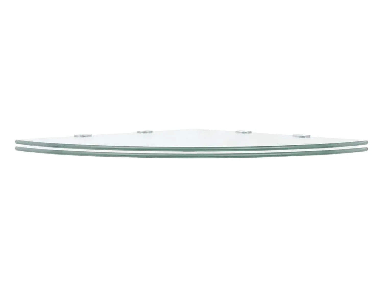 Prateleira|vidaxl Prateleiras canto 2 pcs suportes cromados 45x45cm vidro transp. Transparente