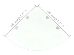 Prateleira|vidaxl Prateleiras canto 2 pcs suportes cromados 45x45cm vidro transp. Transparente