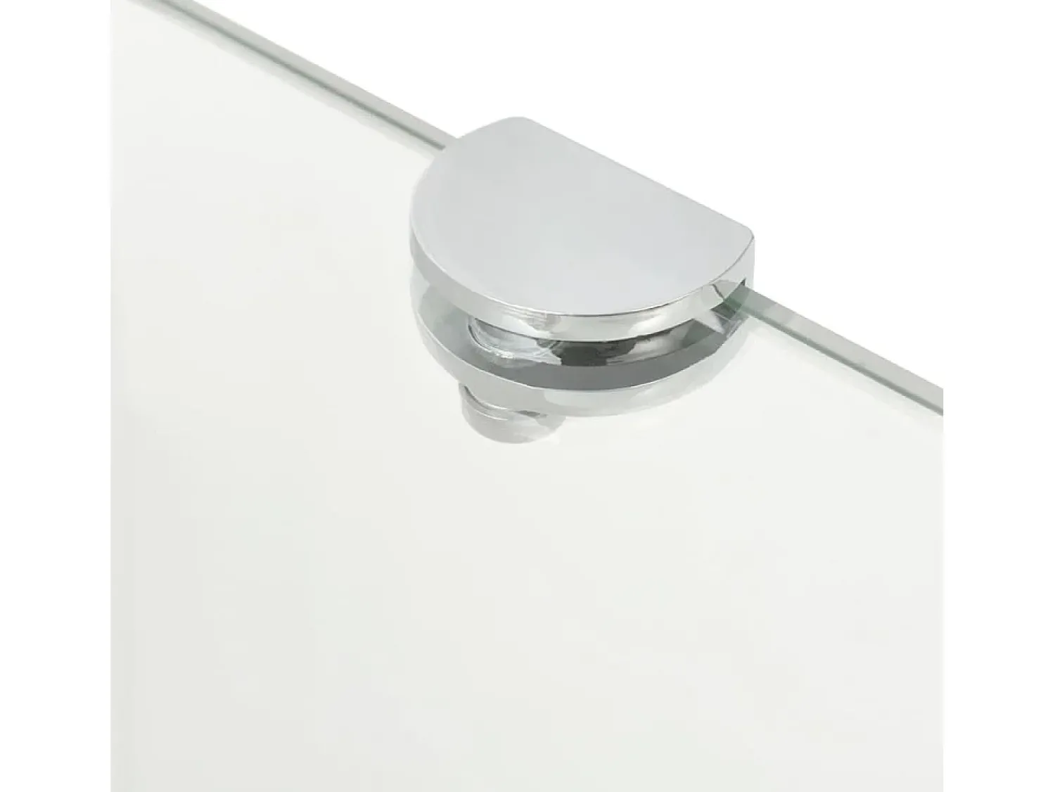 Prateleira|vidaxl Prateleiras canto 2 pcs suportes cromados 45x45cm vidro transp. Transparente