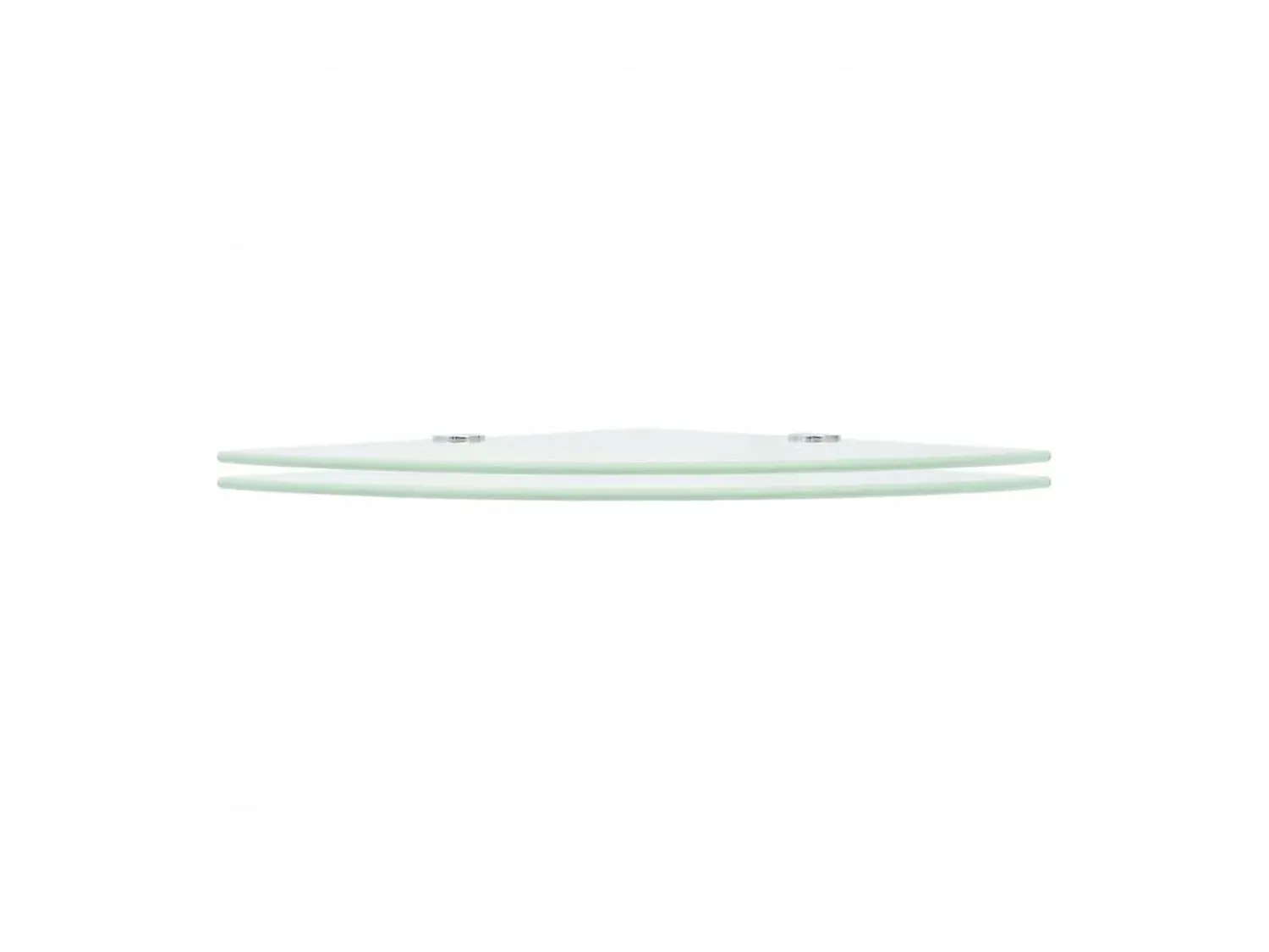 Prateleira* Prateleiras canto 2 pcs suportes cromados 35x35cm vidro PT374397 Branco