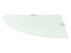 Prateleira* Prateleiras canto 2 pcs suportes cromados 35x35cm vidro PT374397 Branco