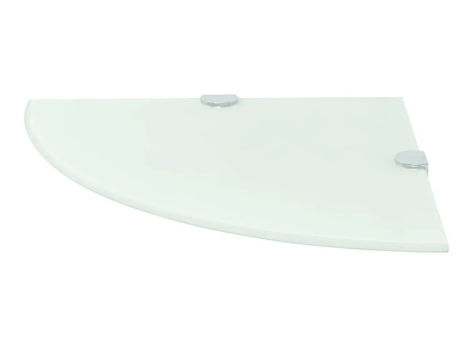 Prateleira* Prateleiras canto 2 pcs suportes cromados 35x35cm vidro PT374397 Branco