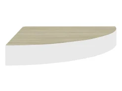 Best Prateleiras canto parede 4 pcs 25x25x3,8 cm MDF carvalho/branco PT941533 Castanho